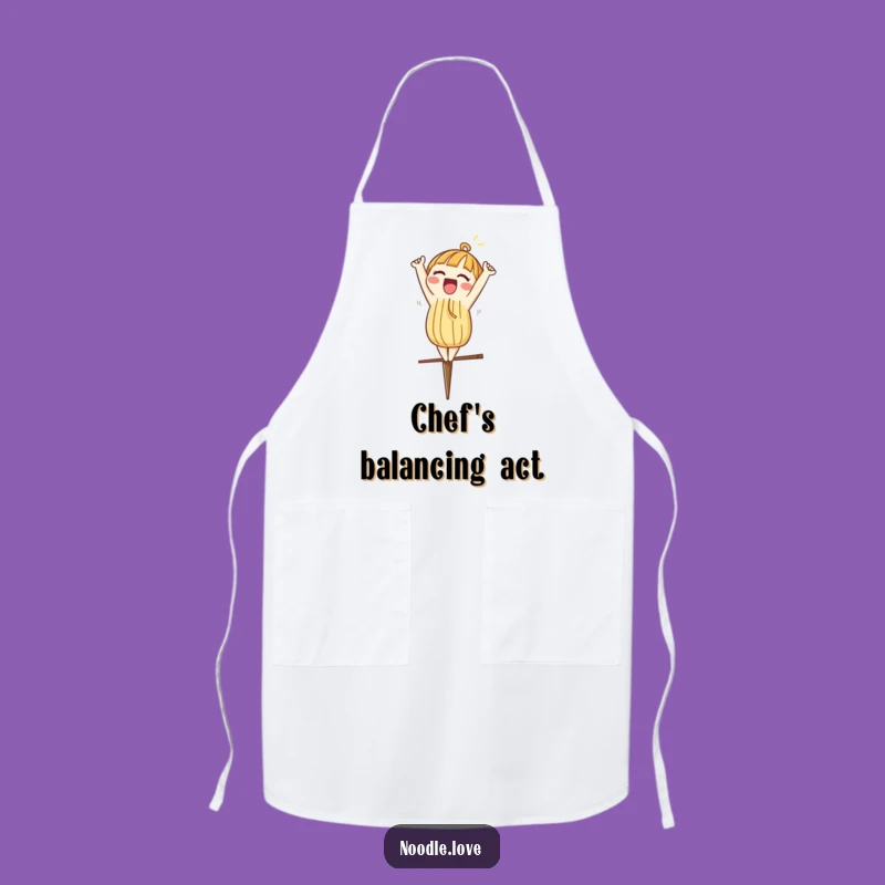 Funny Noodle Apron - Excited Headstand Kitchen Balance