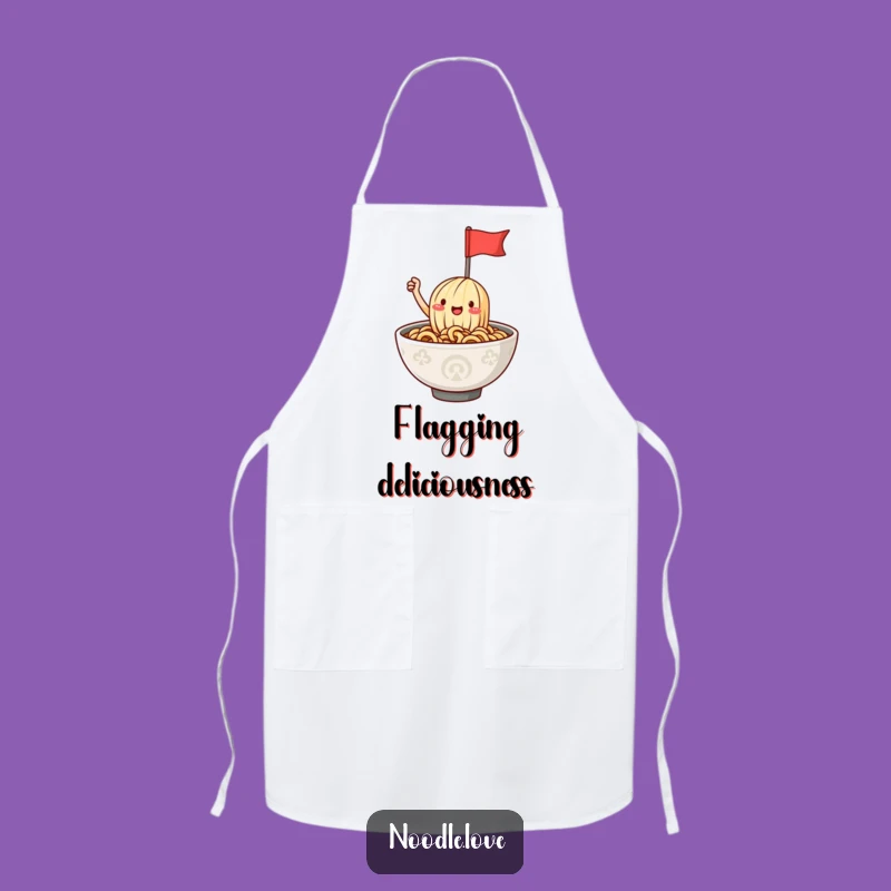 Funny Ramen Noodle Flag Apron: Chef's Wear with a Hilarious Noodle Twist