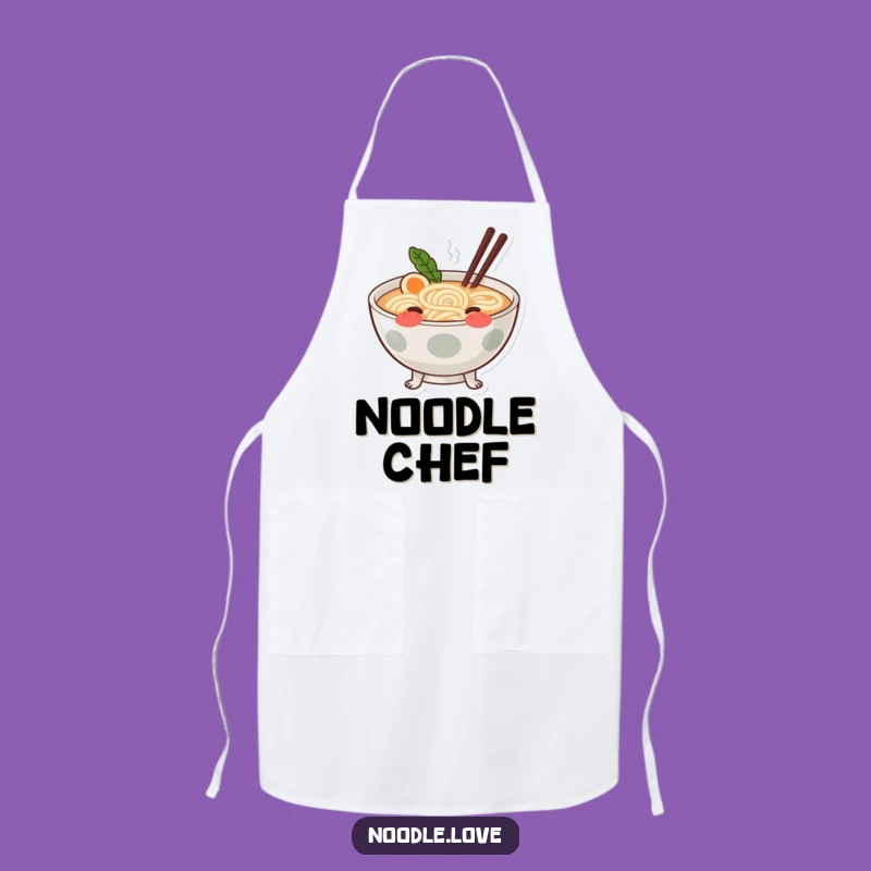 Funny Blushing Ramen Apron - Cook with Cute Charm!