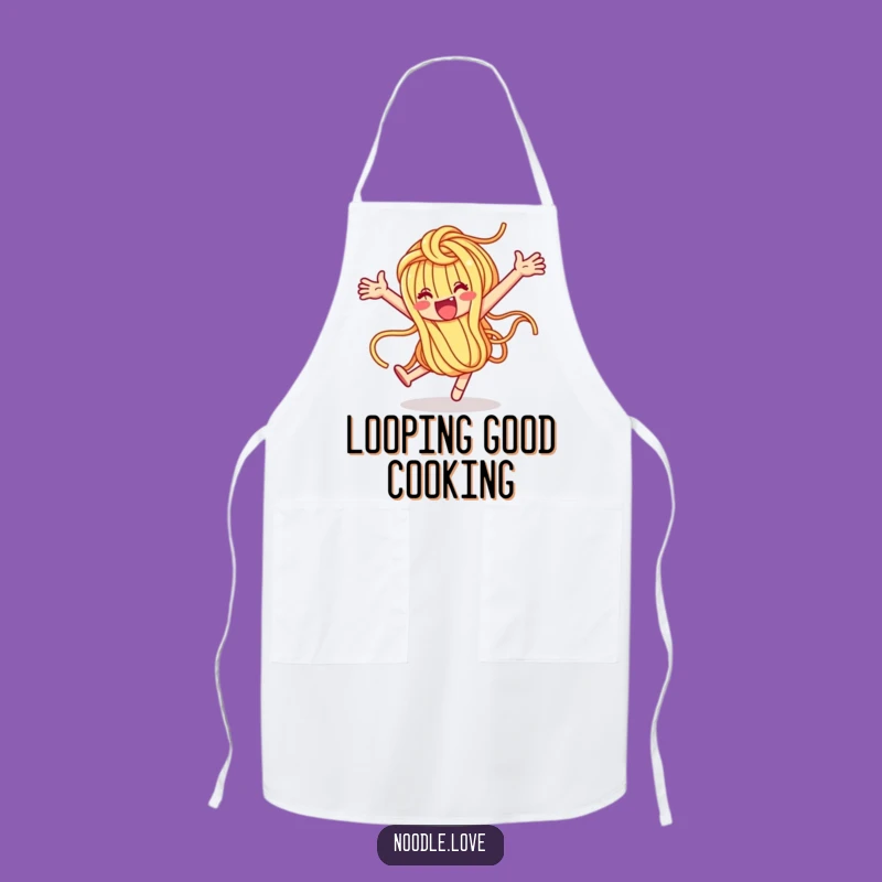 Funny Noodle Loop-de-Loop Apron - Kitchen Fun for Pasta Chefs, Perfect Funny Gift