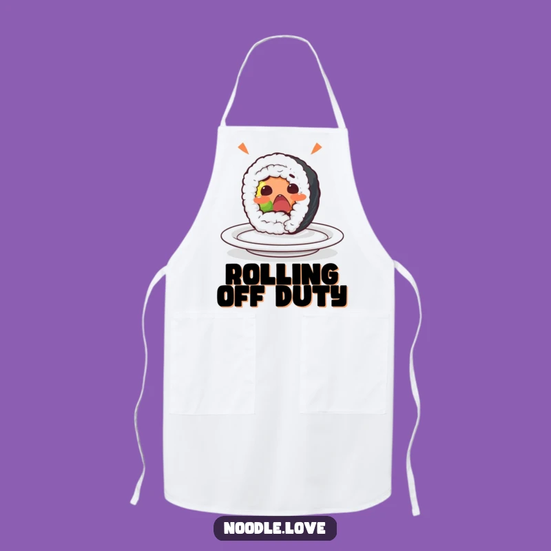 Funny Sushi Roll Roll-Off Apron: Kitchen Wear with a Hilarious Foodie Mishap