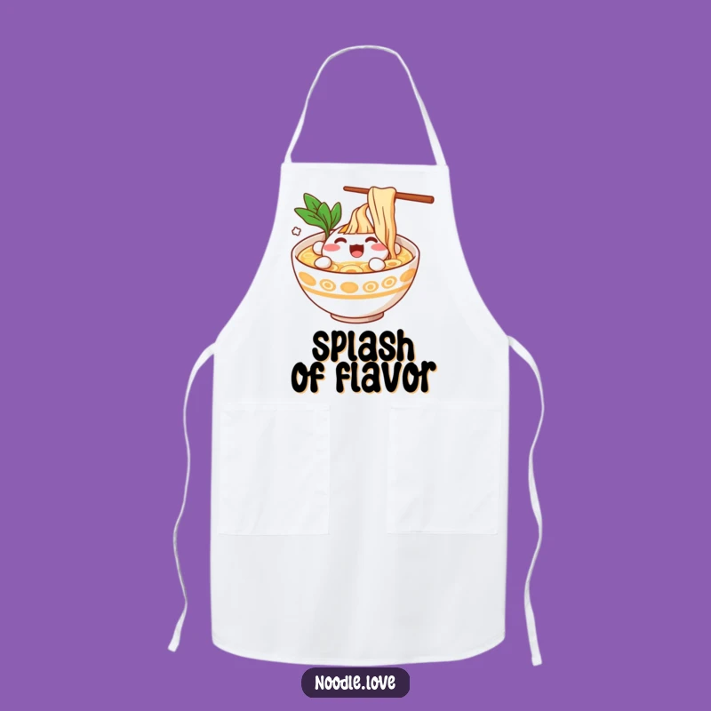 Funny Ramen Bowl Splash Apron - Kitchen Fun for Noodle Lovers, Perfect Funny Gift