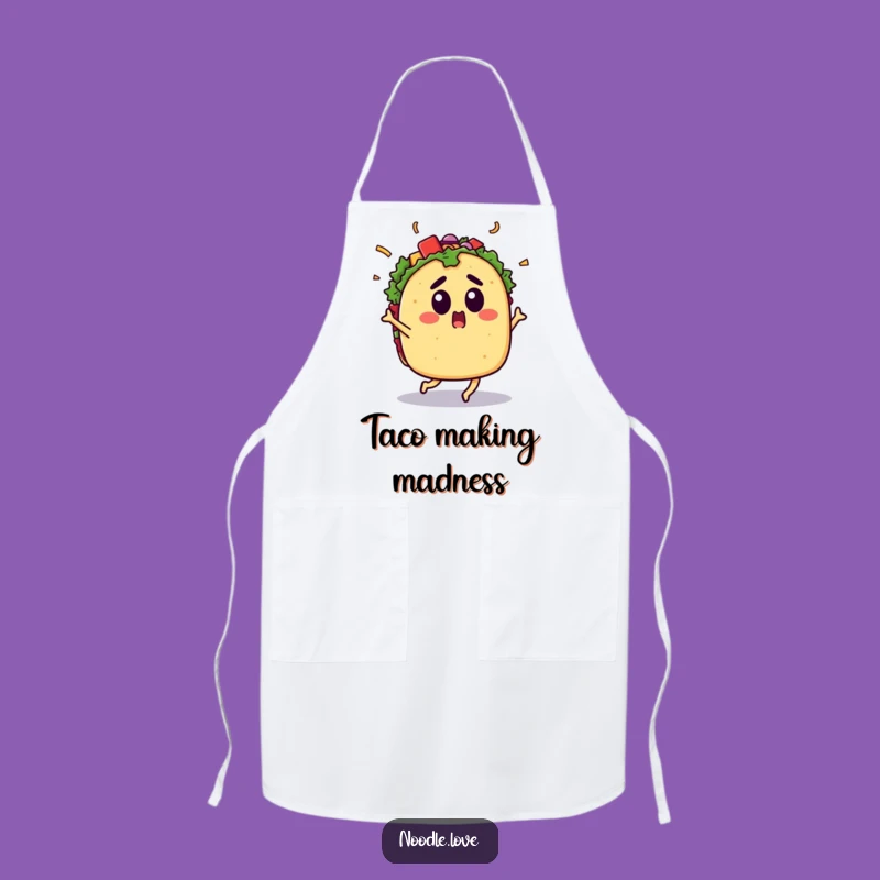 Funny Surprised Taco Apron: Cook with Fiesta Energy and Delicious Flair