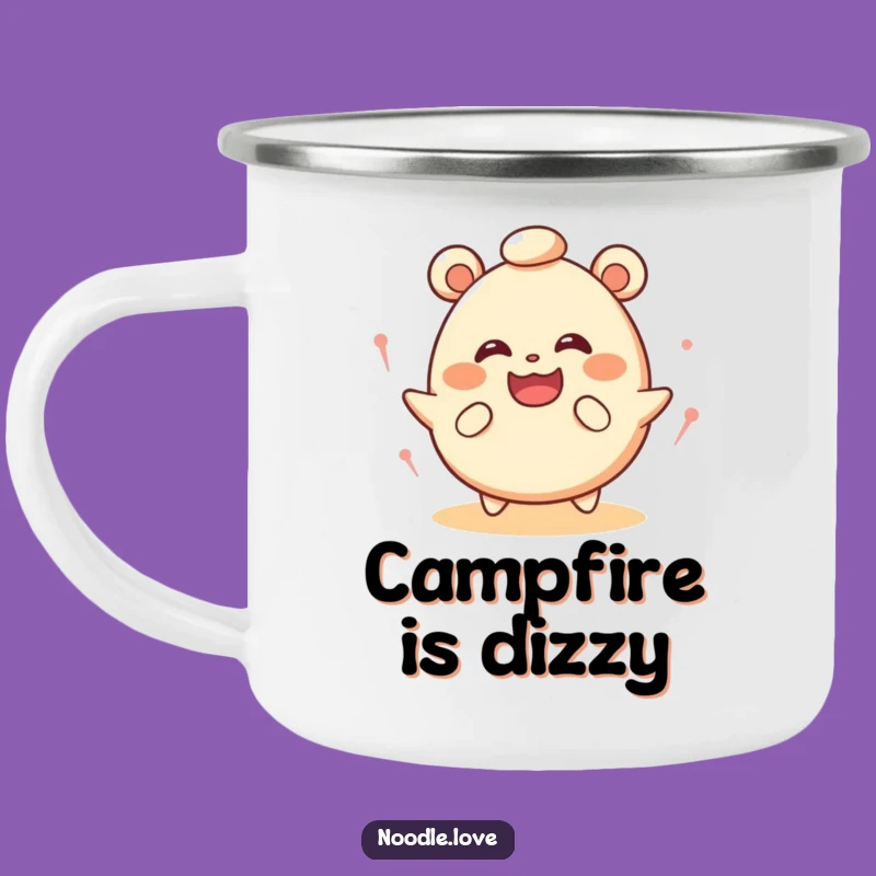 Funny Dizzy Bao Bun Camping Mug: Outdoor Joyful Spins - Funny Gift