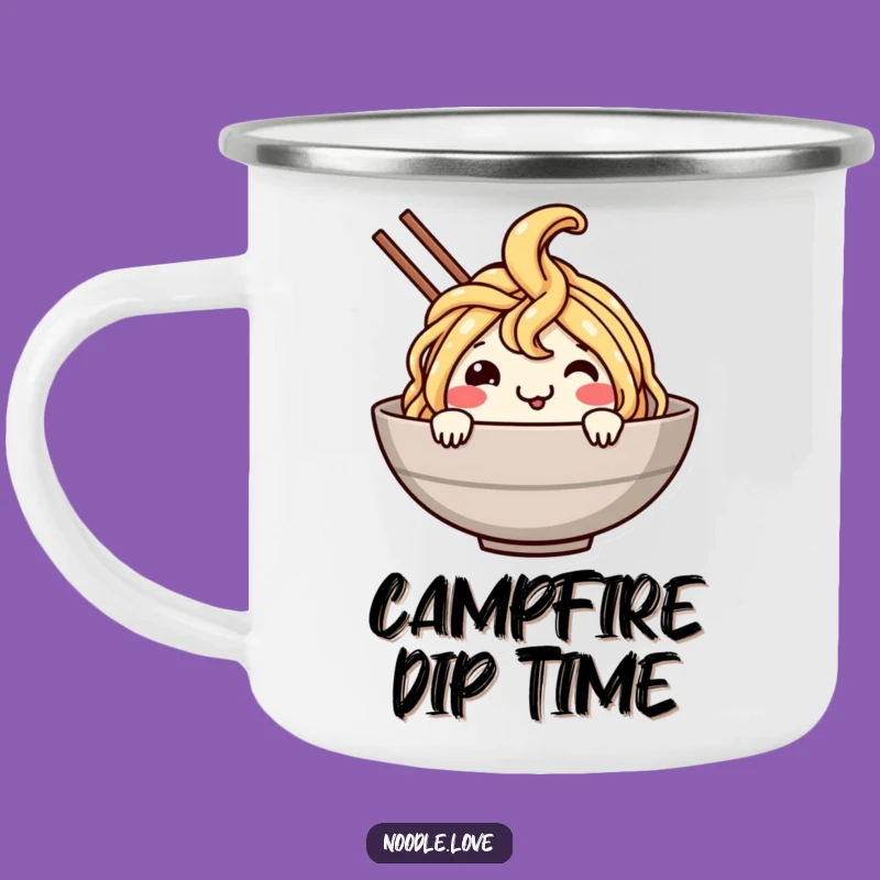 Funny Noodle Dive Camping Mug: Fuel Your Adventures with Cheerful Bites!