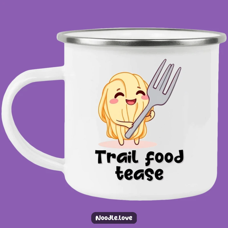 Funny Noodle Tease Camping Mug - Outdoor Foodie Confrontation Gift