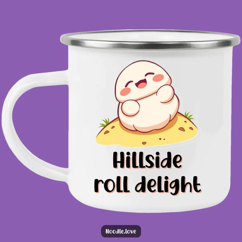 Funny Kawaii Dumpling Rolling Camping Mug - Outdoor Humorous Gift