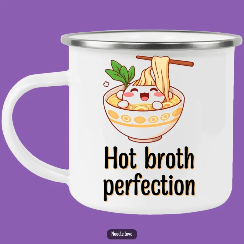 Funny Ramen Bowl Splash Camping Mug - Durable Noodle Fun Outdoors, Best Funny Gift