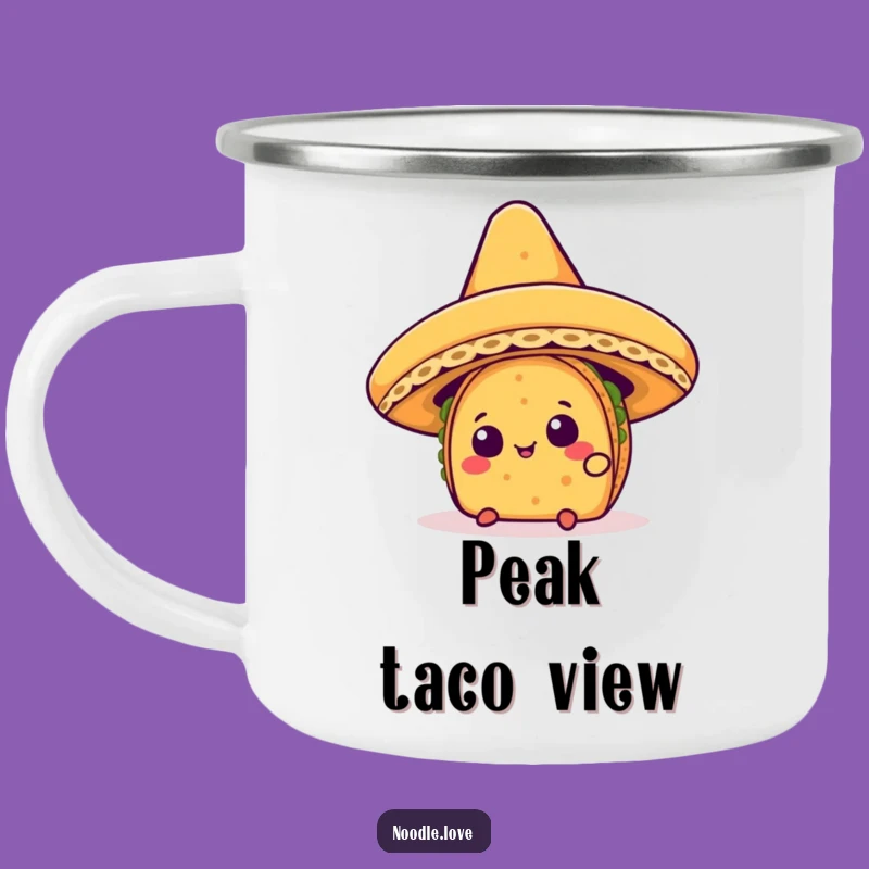 Funny Kawaii Taco Sombrero Camping Mug - Outdoor Humorous Gift