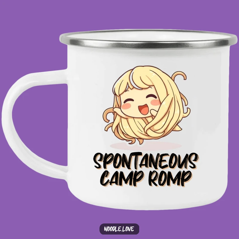 Funny Noodle Camping Mug - Giggling Tumbling Adventure Brew