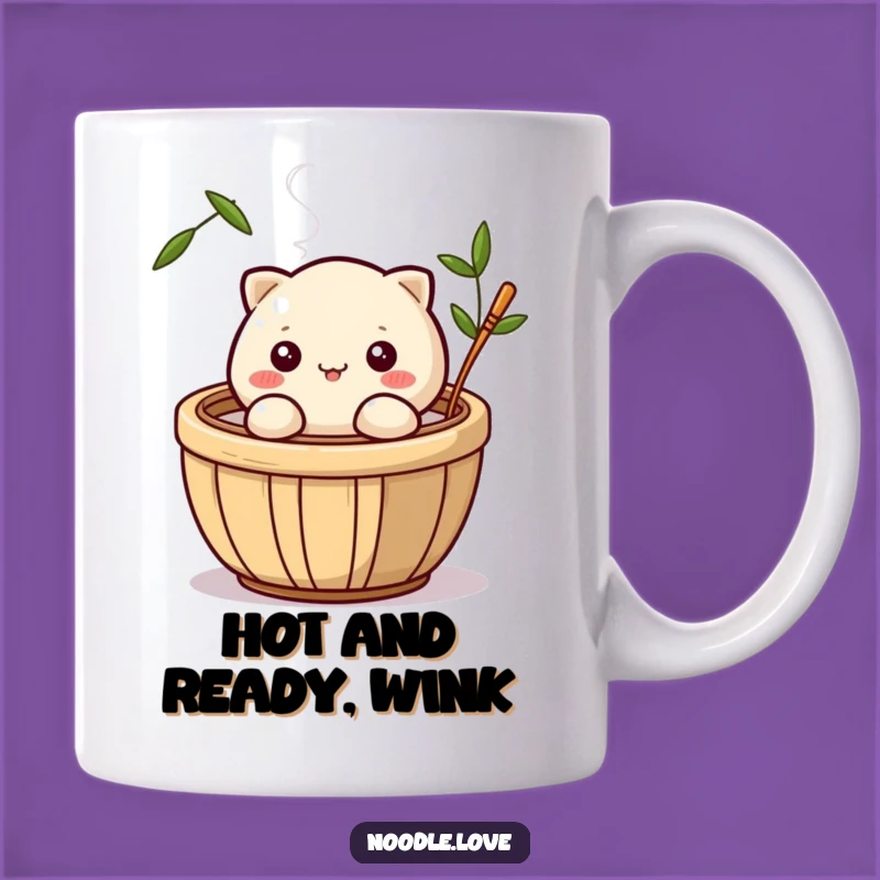 Funny Dumpling Wink Mug: Adorable Steaming Basket Character - Perfect Funny Gift!