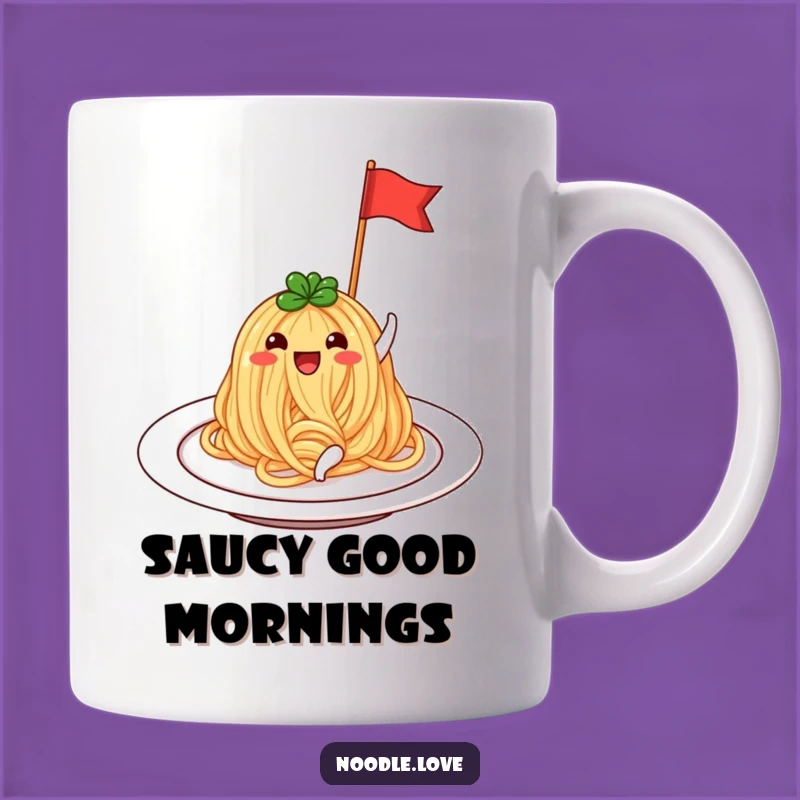 Funny Noodle Flag Bearer Mug: Hilarious Foodie Celebration Gift