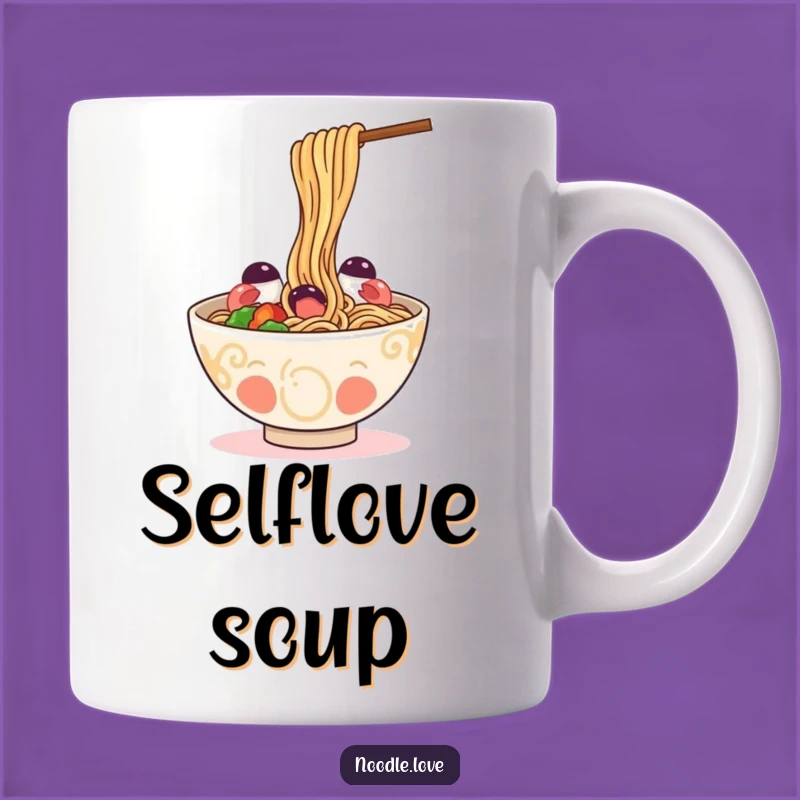 Funny Self-Slurping Ramen Mug - Hilarious Noodle Lover Gift