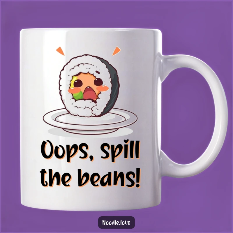 Funny Sushi Roll Reaction Mug: Hilarious Foodie Gift for Unexpected Moments