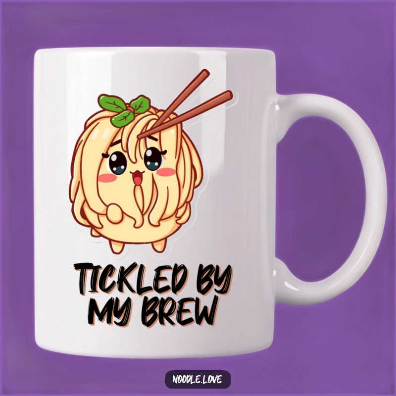 Funny Tickled Noodle Mug - Surprised Pasta Expression, Perfect Funny Gift