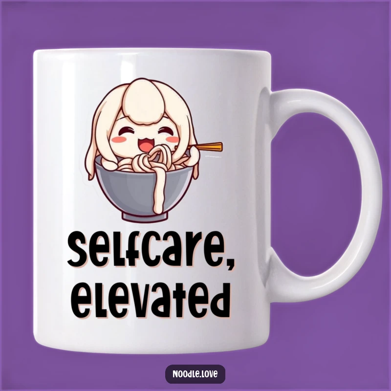Funny Udon Noodle Mug: Self-Slurping Character, Perfect Quirky Gift Idea