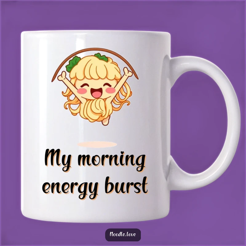 Funny Noodle Acrobat Mug: Joyful Foodie Gift for Enthusiastic Performers