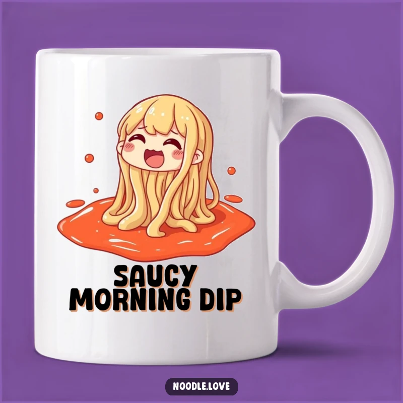 Funny Noodle Mug - Gleeful Sauce Splashing Fun Gift