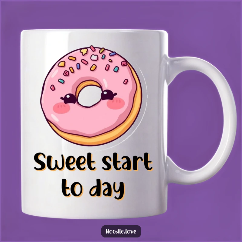 Funny Blushing Donut Mug: Wink & Sprinkle Sweetness - Hilarious Gift
