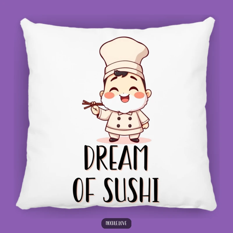 Comfortable Funny Sushi Chef Giggling Pillow: Huggable Humor for Sushi Lovers