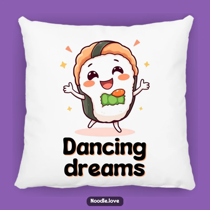 Funny Sushi Dance Pillow: Snuggle Up with a Dancing Roll of Fun!