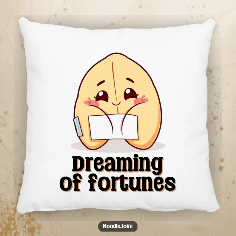 Funny Fortune Cookie Pillow: A cute fortune cookie winks with a happy grin as it pops open, a soft and funny gift.