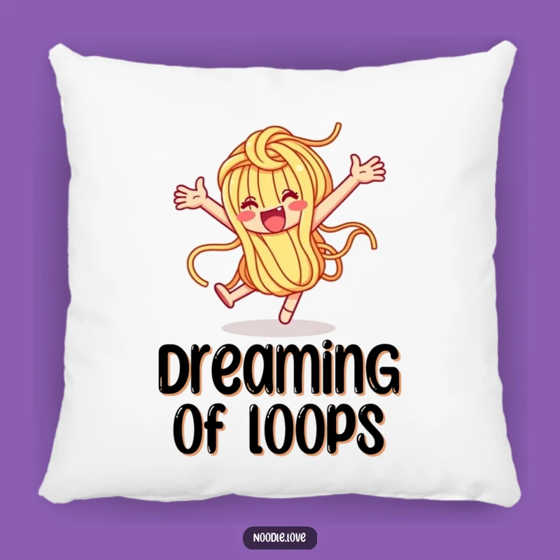 Funny Noodle Loop-de-Loop Pillow - Cozy Comfort with Pasta Fun, Ultimate Funny Gift