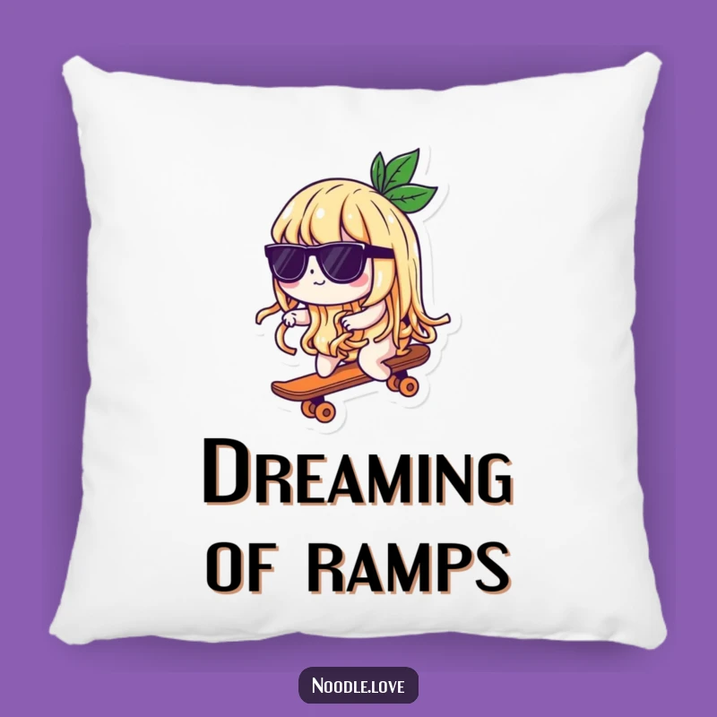 Funny Noodle Skater Pillow: Cozy Comfort, Hilarious Accent, Perfect Gift