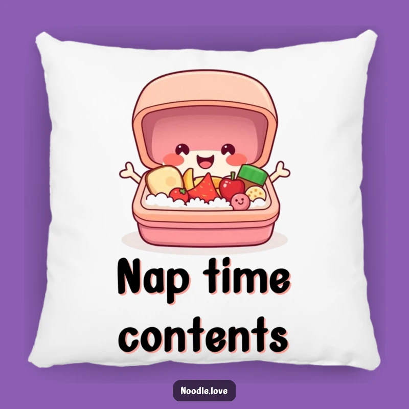 Funny Bento Box Pillow: Popping Surprise with Food Smiles, Cozy Comfort!