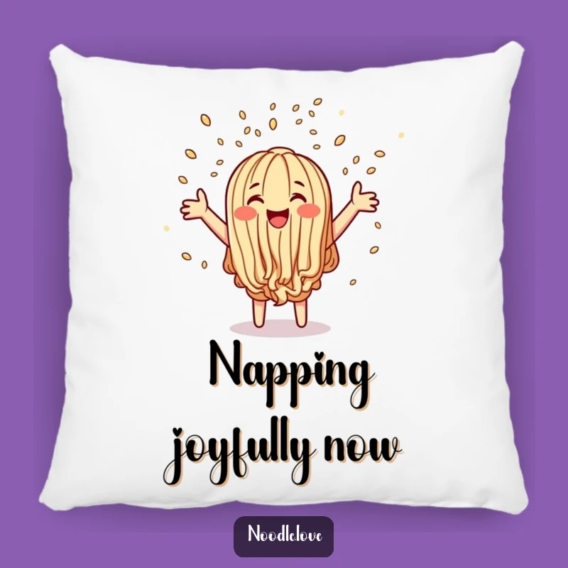 Funny Noodle Celebration Pillow: Sesame Seed Confetti Comfort Gift