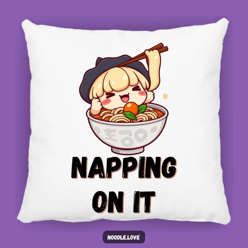 Funny Ramen Cuddle Pillow: Kawaii Character's Playful Grab - Cozy Gift