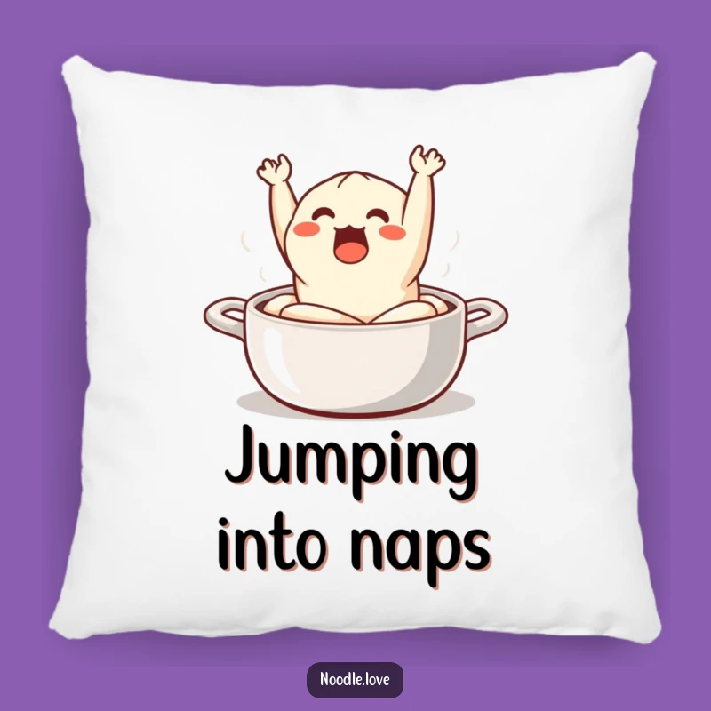 Funny Surprised Dumpling Pillow - Comfy and Hilarious Cushion for Foodie Fans