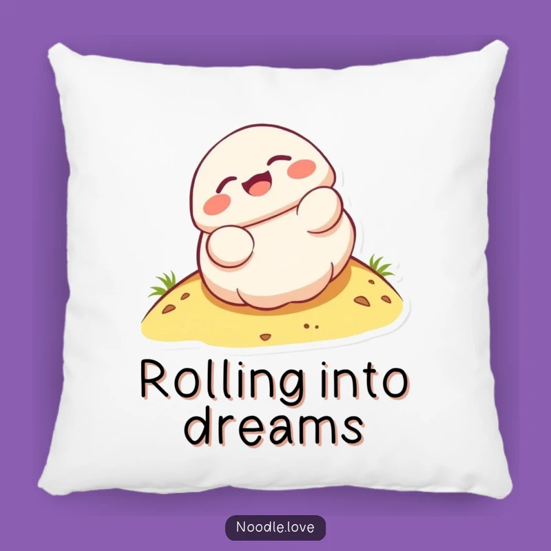 Funny Kawaii Dumpling Rolling Pillow - Cute Humorous Accent Gift