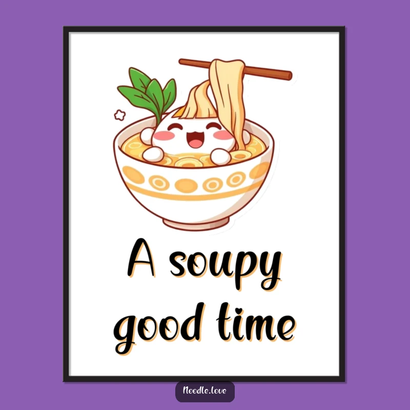 Funny Ramen Bowl Splash Digital Art - Instant Noodle Joy Download, Perfect Funny Gift