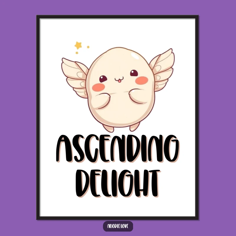 Funny Flying Dumpling Digital Print: Instant Whimsical Decor for Dreamers
