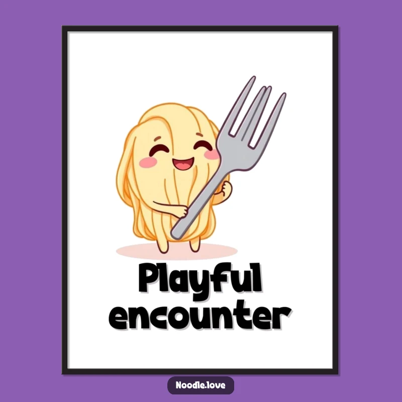 Funny Noodle Tease Digital Art - Hilarious Foodie Wall Decor Gift