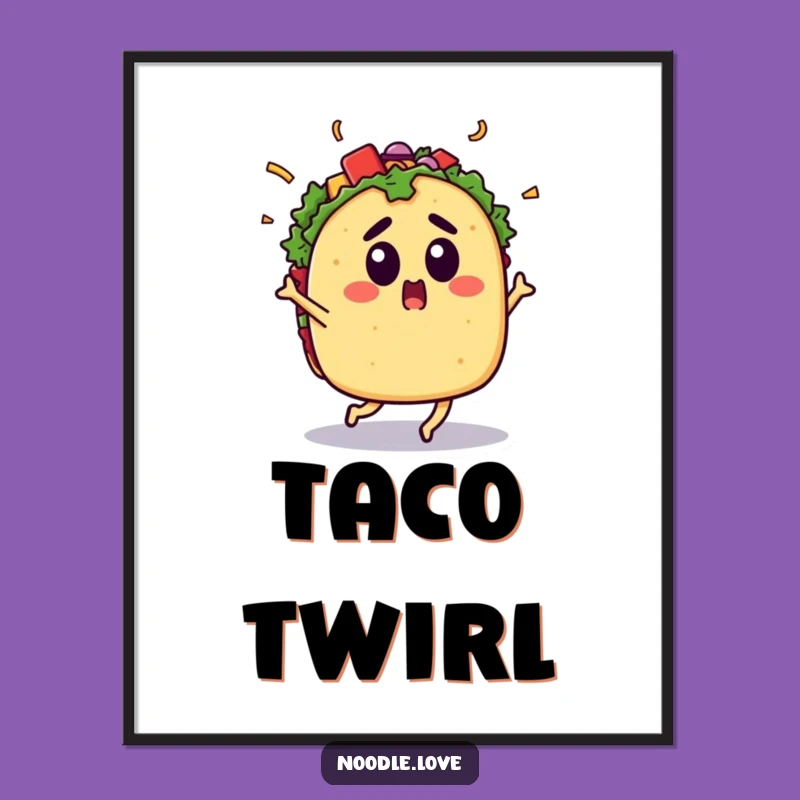 Funny Surprised Taco Digital Art: Instant Fiesta Fun for Your Walls