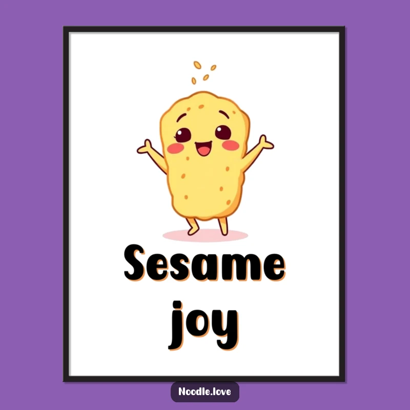 Funny Tempura Groove Print: Cheerful Character's Dance - Instant Digital Gift