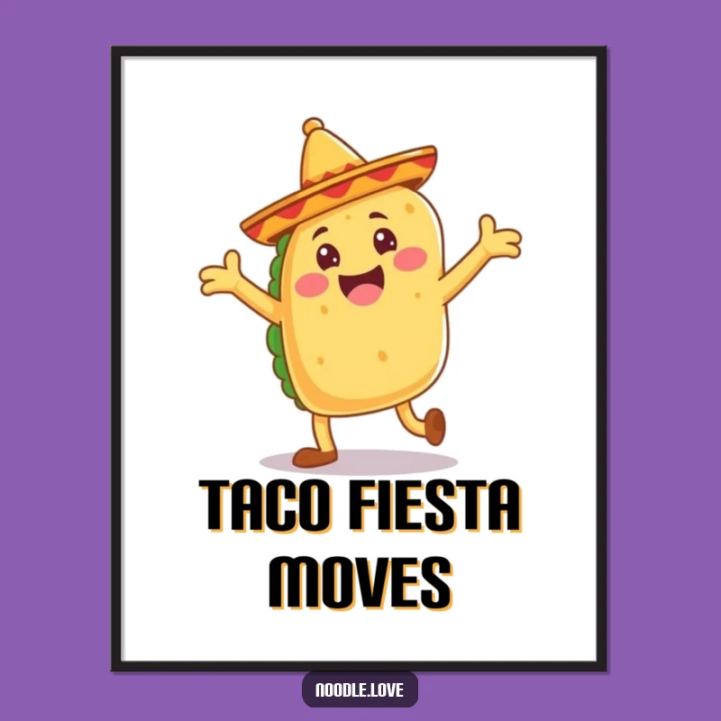 Funny Taco Dance Digital Art - Instant Fiesta Fun Download Gift