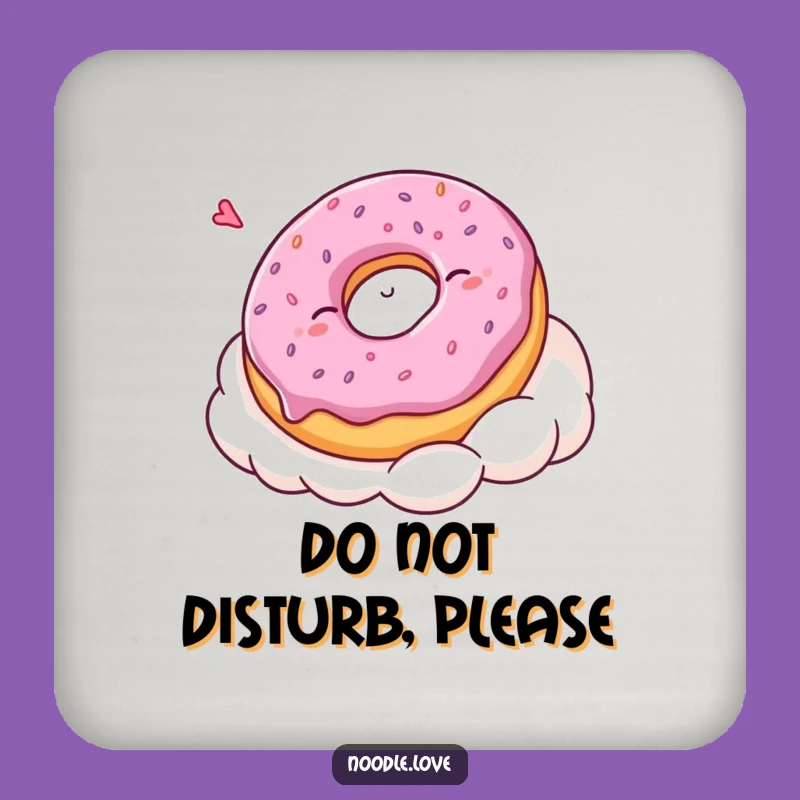Funny Kawaii Donut Nap Drink Coaster: Cute Sleepy Character Protection for Surfaces