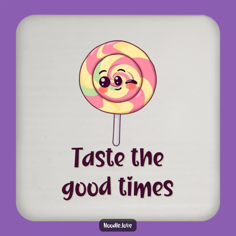 Funny Kawaii Lollipop Drink Coaster: Spinning Joyful Protection for Tables