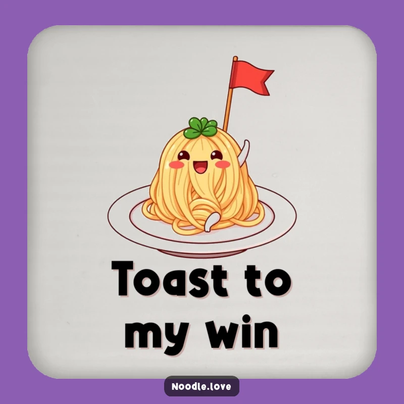 Funny Noodle Plate Coaster: Hilarious Foodie Drink Protection Gift