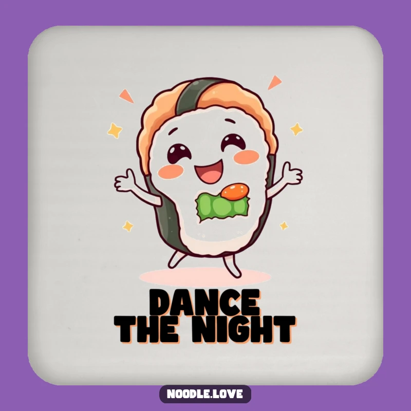 Funny Sushi Dance Coaster Set: Protect Surfaces with Festive Flair!