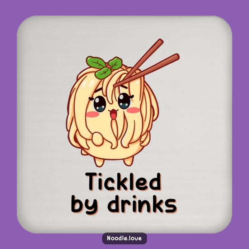 Funny Tickled Noodle Coaster Set - Protect Surfaces with Pasta Pranks, Perfect Funny Gift
