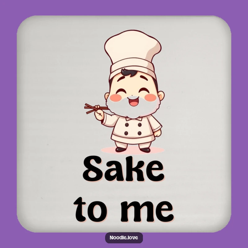 Funny Sushi Chef Giggling Coaster Set: Protect Surfaces with Culinary Flair