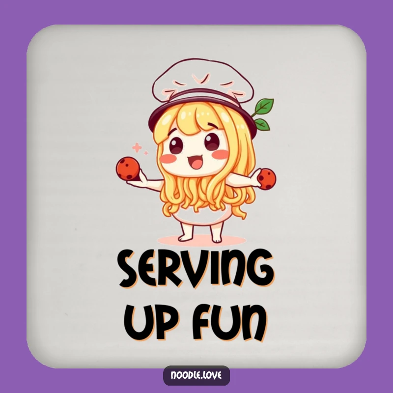 Funny Noodle Chef Coaster Set - Protect Tables with Culinary Humor, Perfect Funny Gift