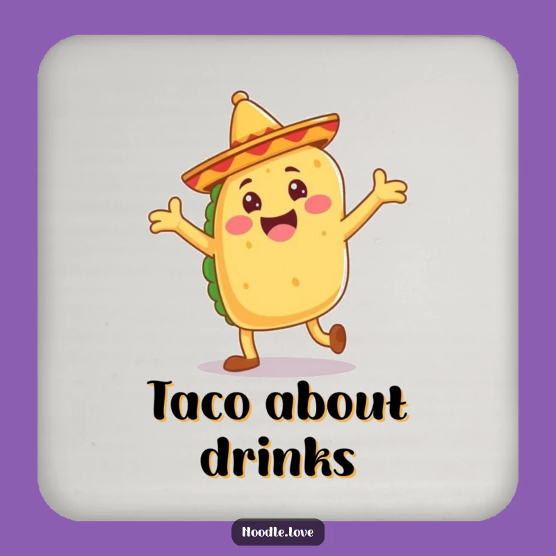 Funny Taco Dance Coaster - Protect Surfaces with Fiesta Fun Gift