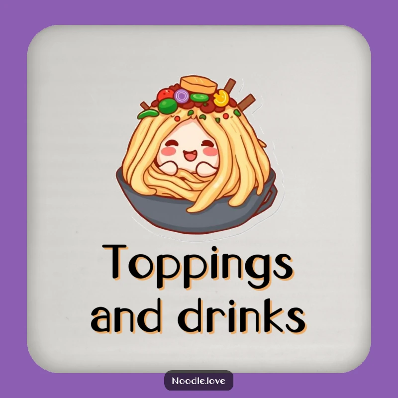 Funny Noodle Coaster: Burrowing Bliss, Hilarious Drink Protection Gift