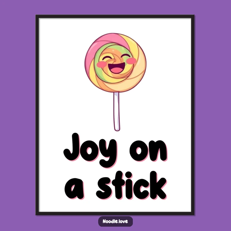 Funny Laughing Lollipop Poster: Dazzling Wall Art - Funny Gift