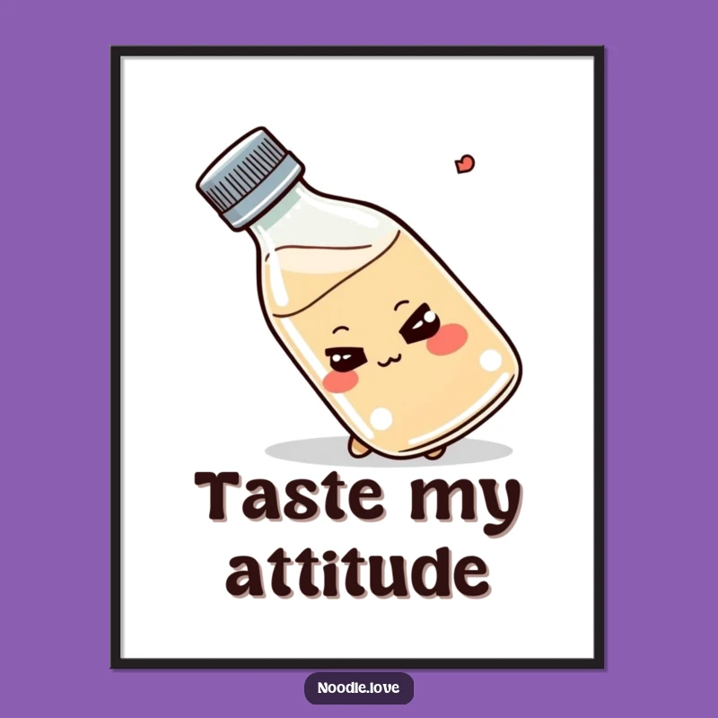 Funny Shoyu Bottle Poster - Quirky Kitchen Art, Perfect Funny Gift Idea